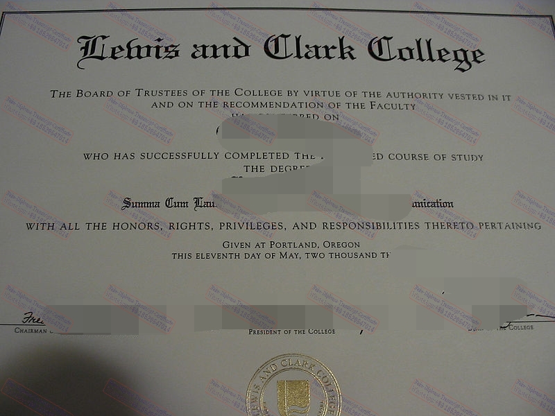 Fake Lewis and Clark College Diploma