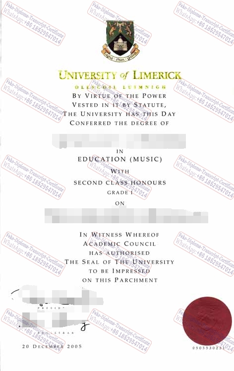 Fake Limerick University Diploma