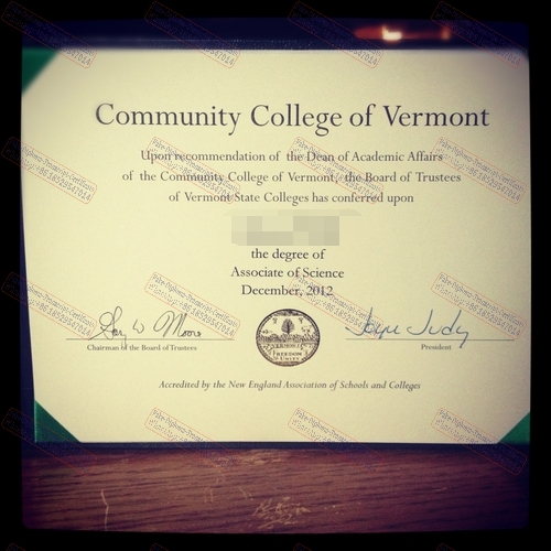 Fake Make fake Community College of Vermont Diploma Diploma