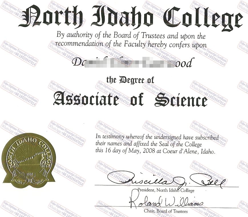 Fake North Idaho College Degree