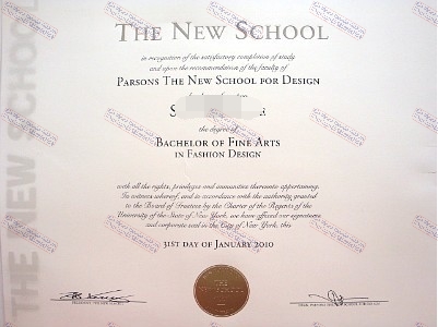 Fake Parsons The New School for Design Certificate