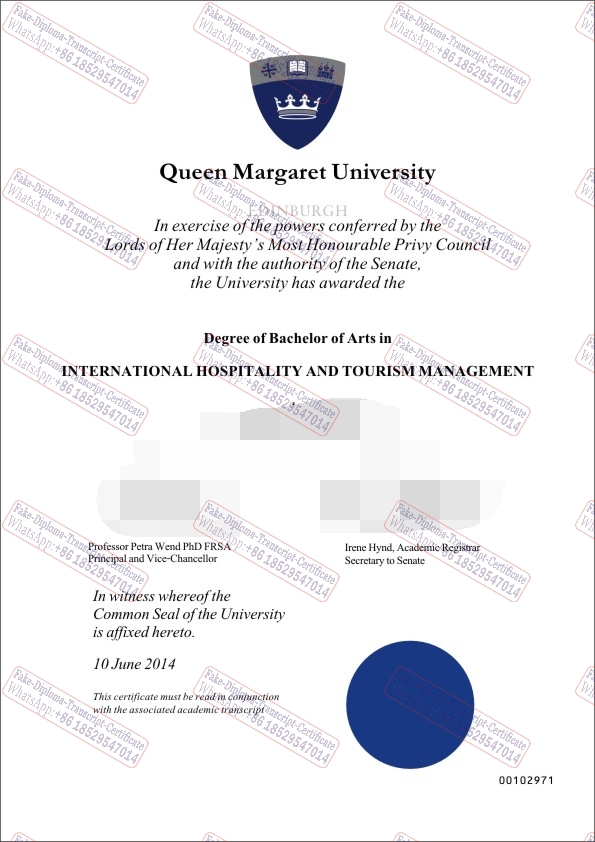 Fake Queen Margaret University Diploma