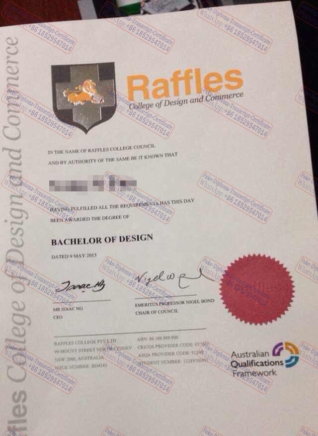 Fake Raffles Merchandising Institute Diploma