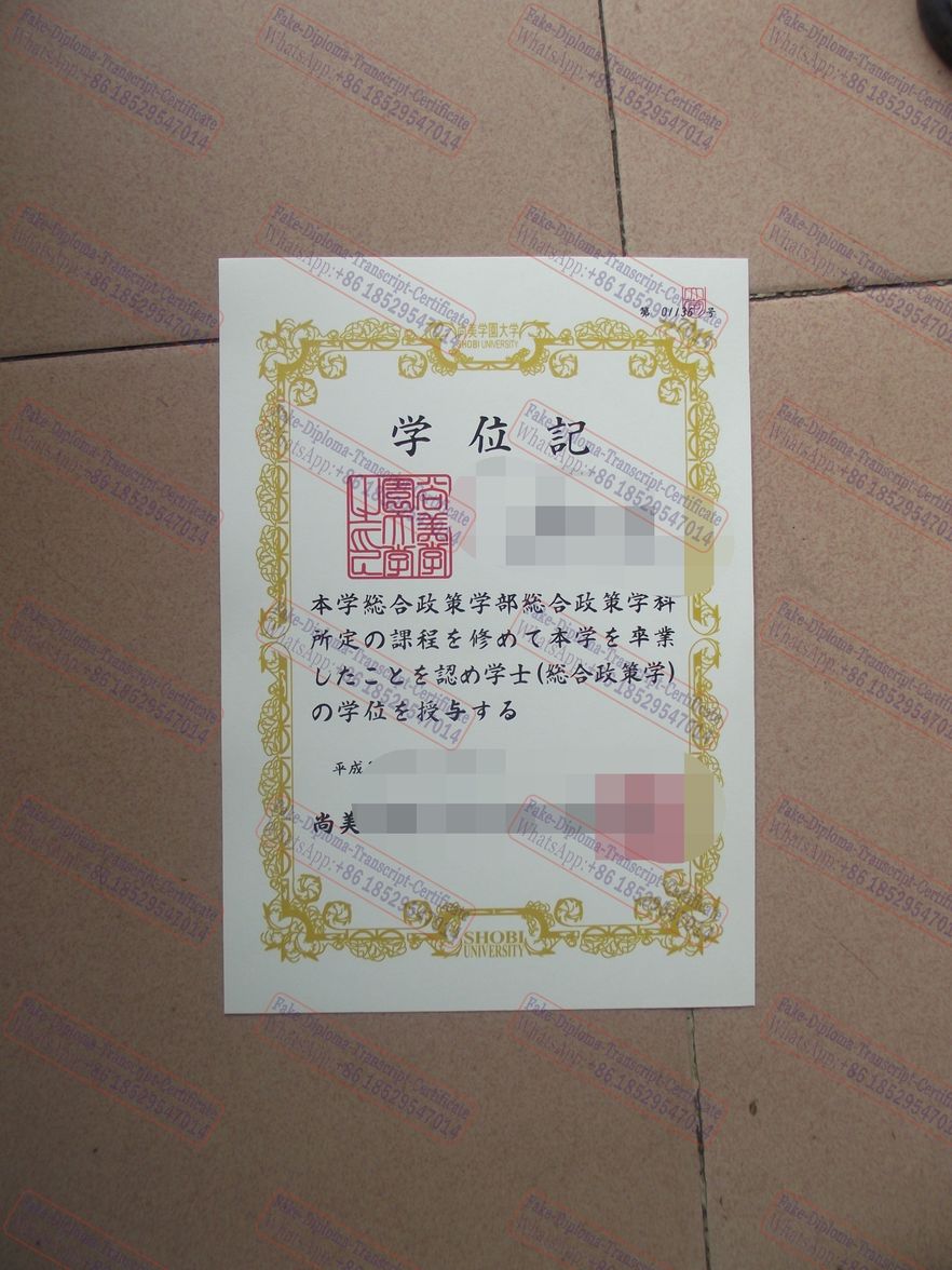 Fake Shobi University Certificate