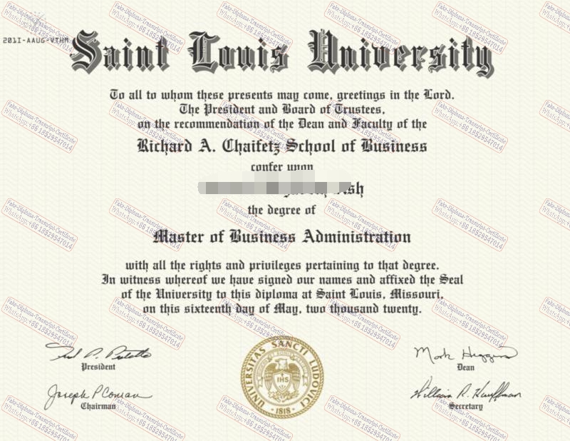 Fake St. Louis University Diploma