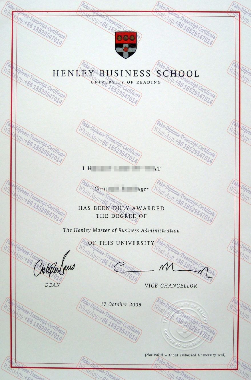 Fake The Henley Business School Diploma