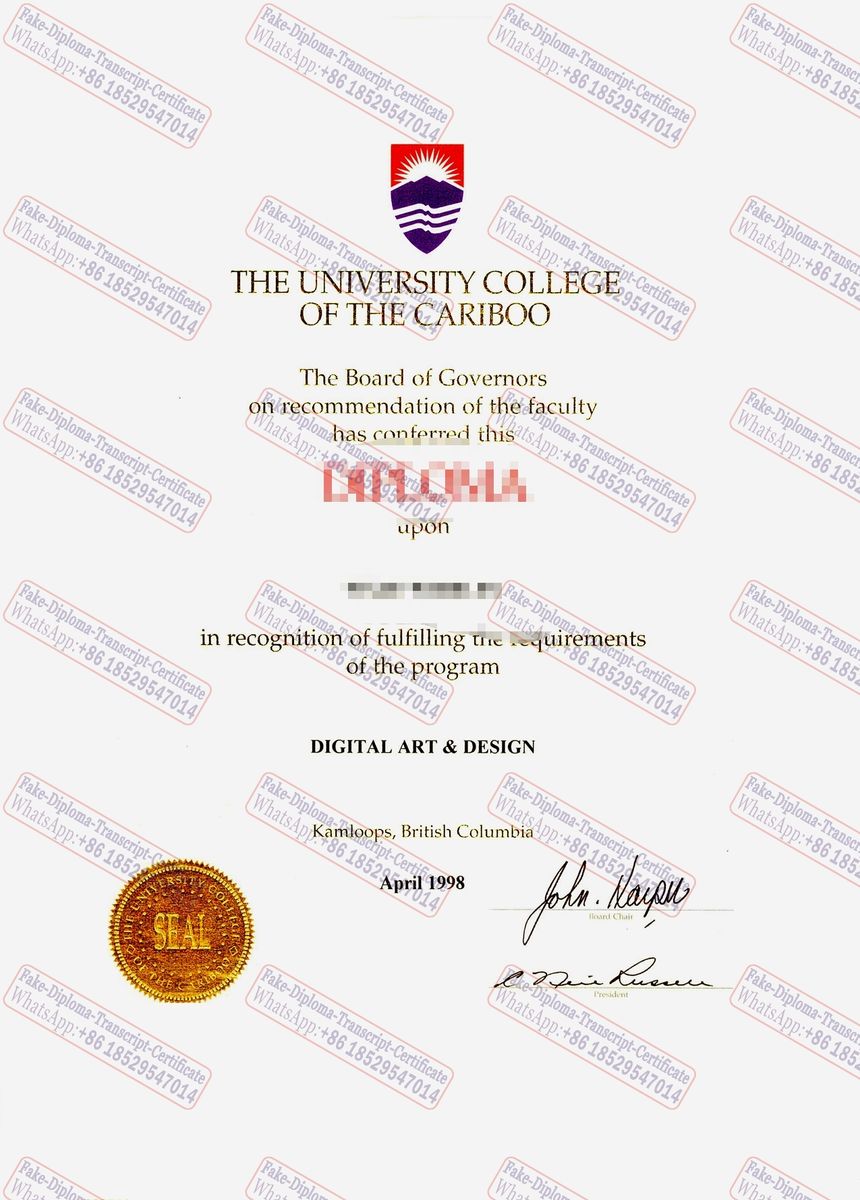 Fake The University College of the Cariboo Diploma