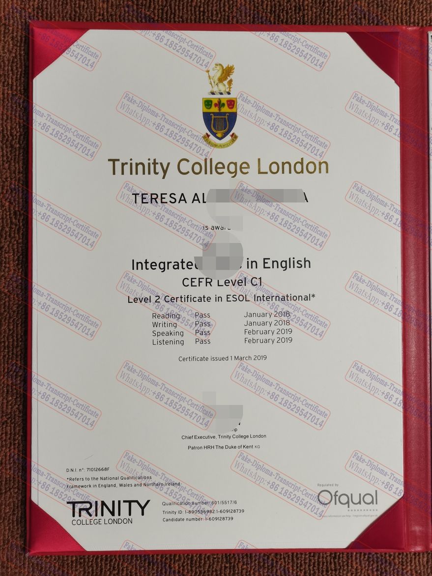 Fake Trinity College London Diploma