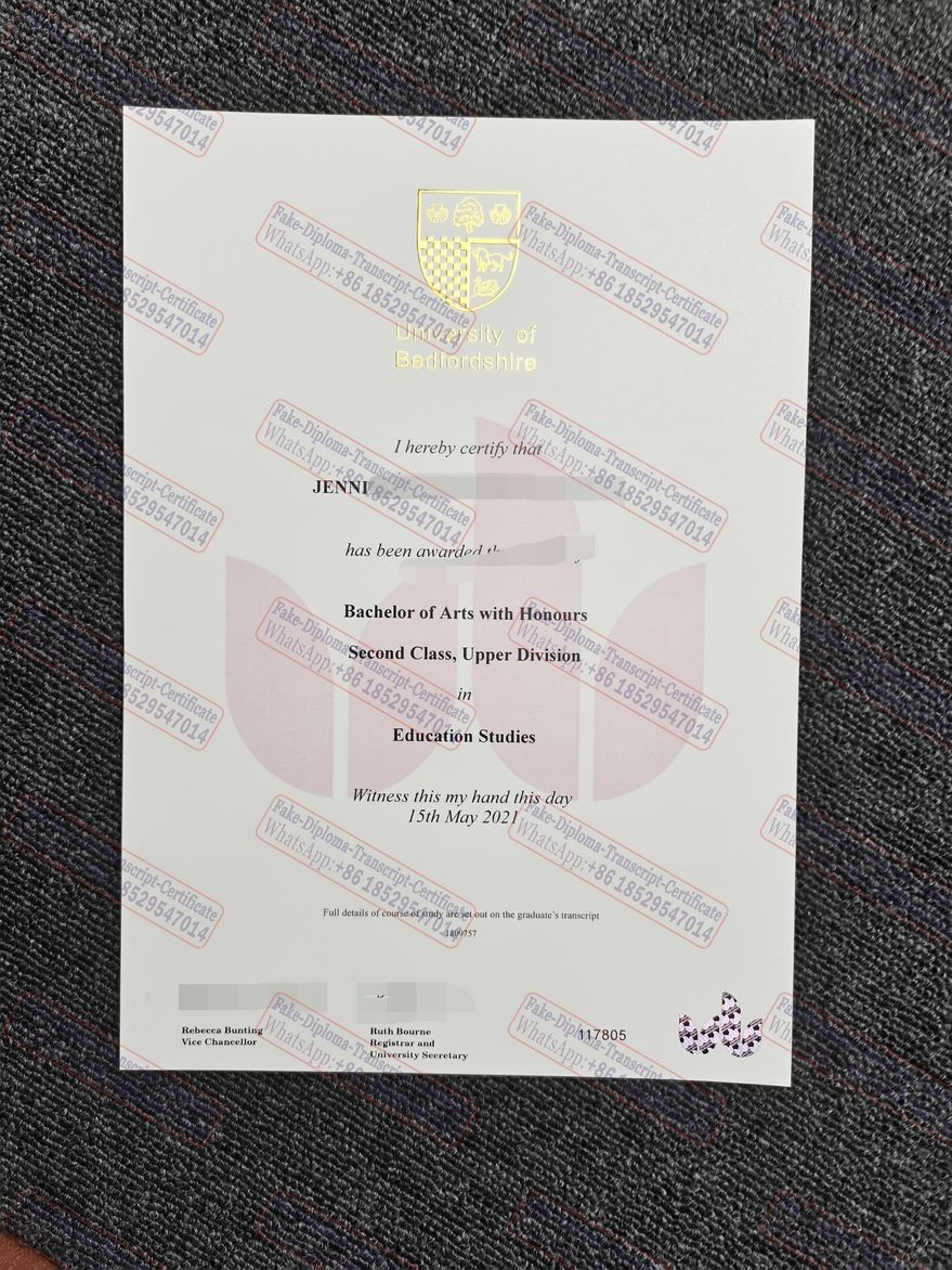 Fake University of Bedfordshire Degree