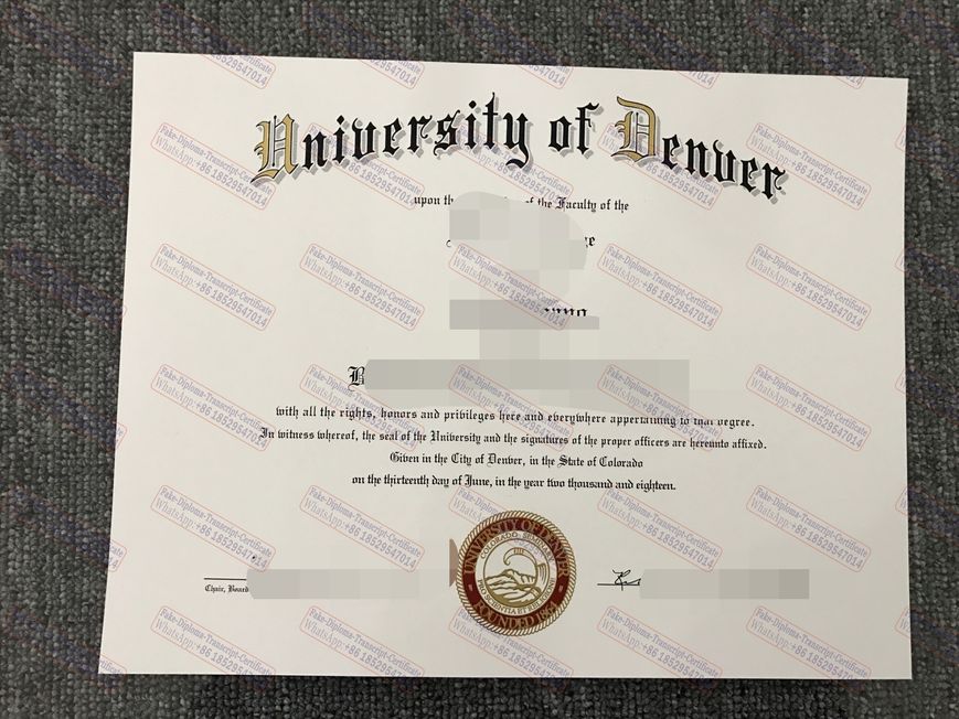 Fake University of Denver Diploma