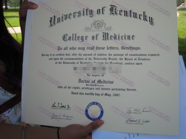 Fake University of Kentucky College of Medicine Degree