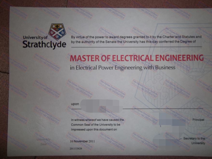 Fake University of Strathclyde Degree