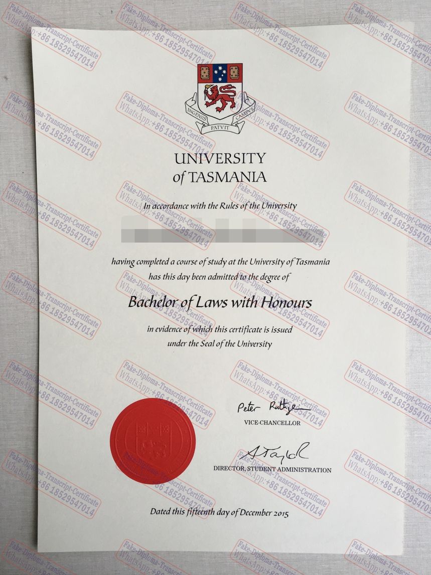 Fake University of Tasmania Diploma