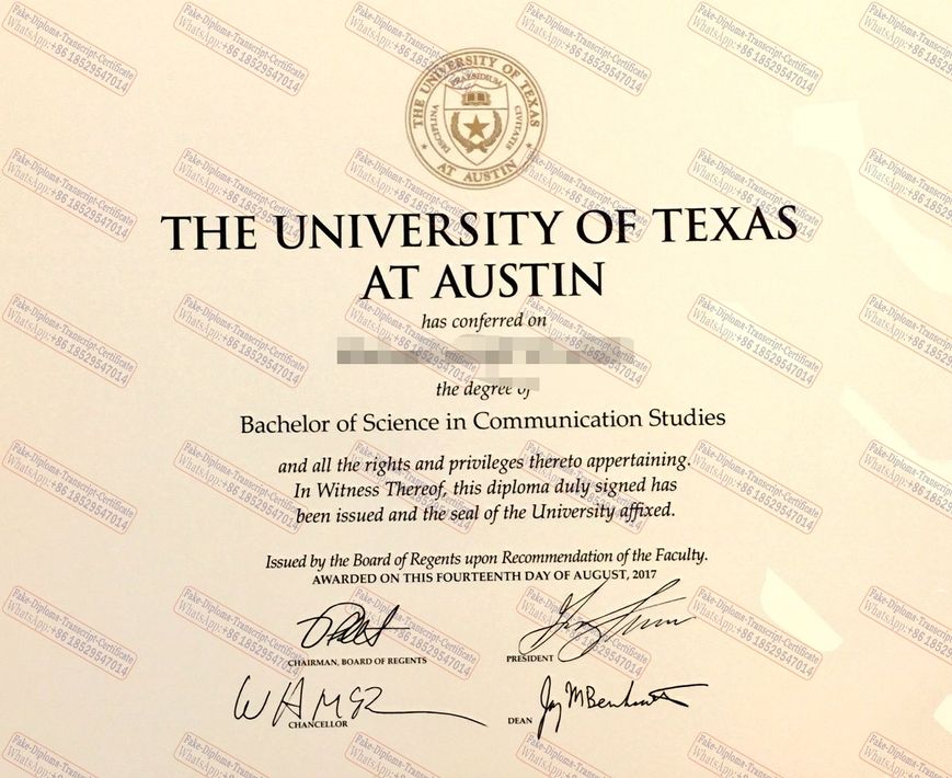 Fake University of Texas at Austin Degree