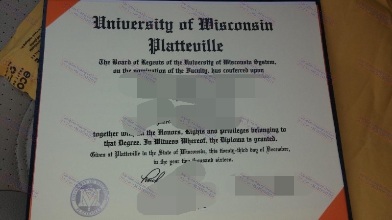 Fake University of Wisconsin Platteville Degree