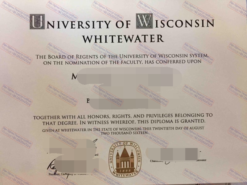 Fake University of Wisconsin Whitewater Diploma