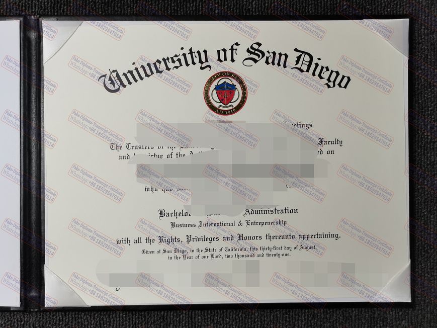 Fake University of san diego Certificate