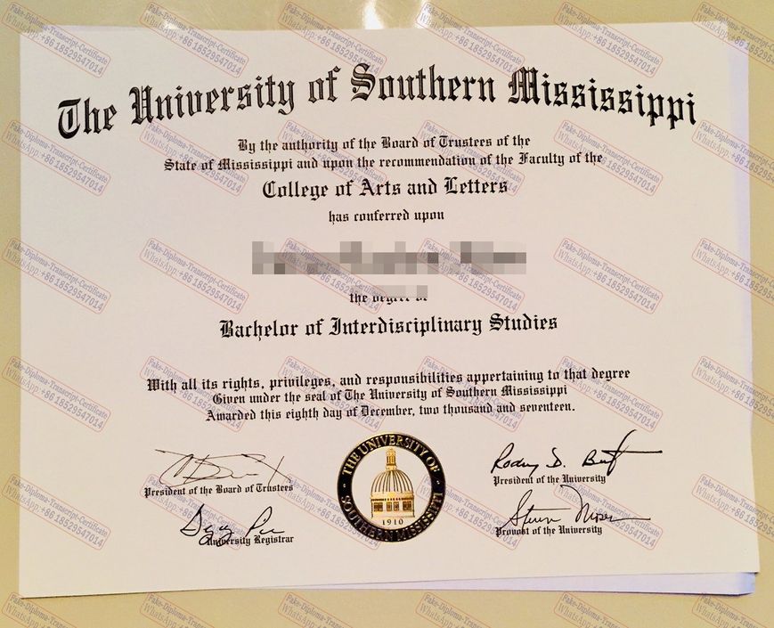 Fake University of southern mississippi Degree