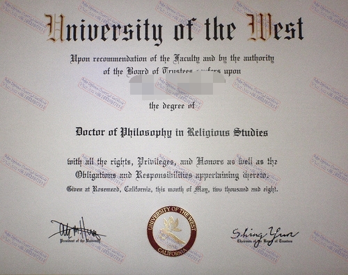 Fake University of the West Degree