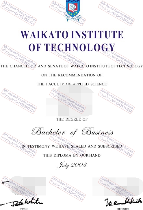 Fake Waikato Institute of Technology Diploma