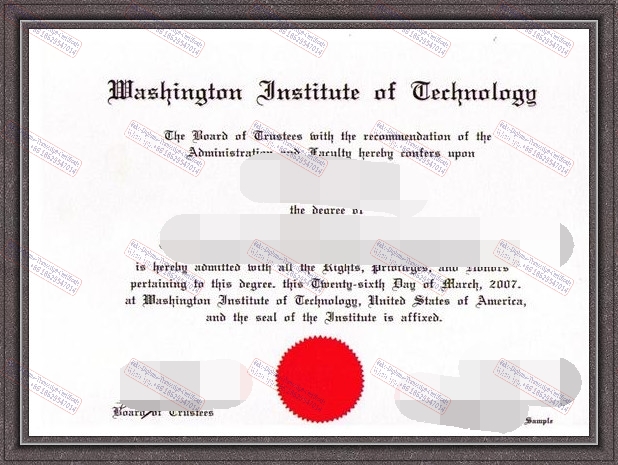 Fake Washington Institute of Technology Certificate