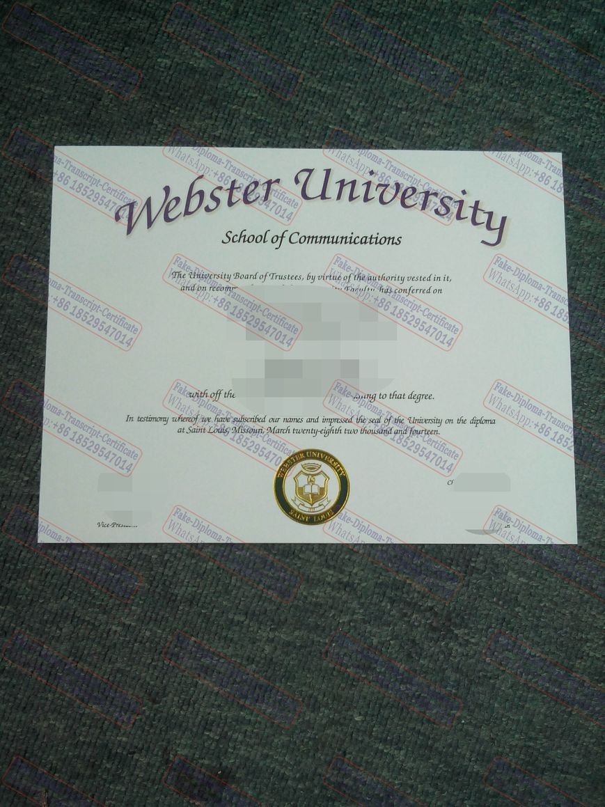 Fake Webster University Diploma