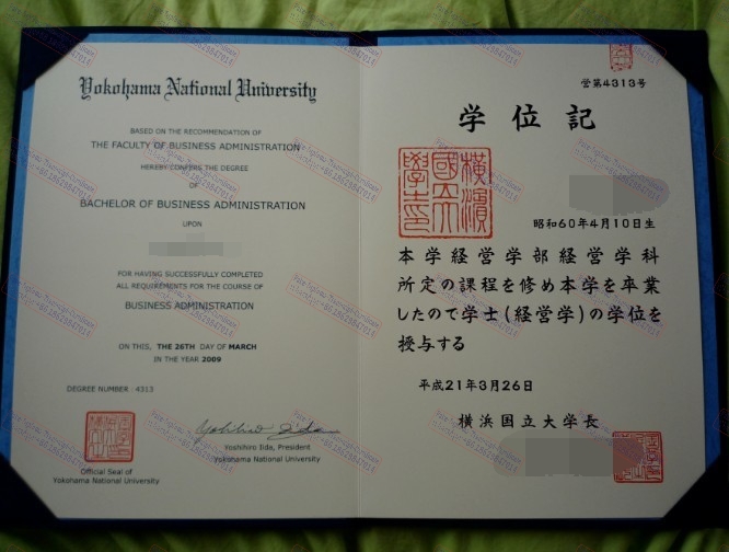 Fake Yokohama National University Certificate