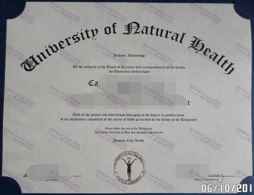 Fake university of natural health Diploma