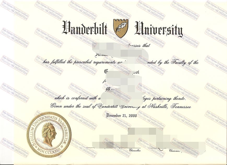 Fake vanderbilt University Diploma