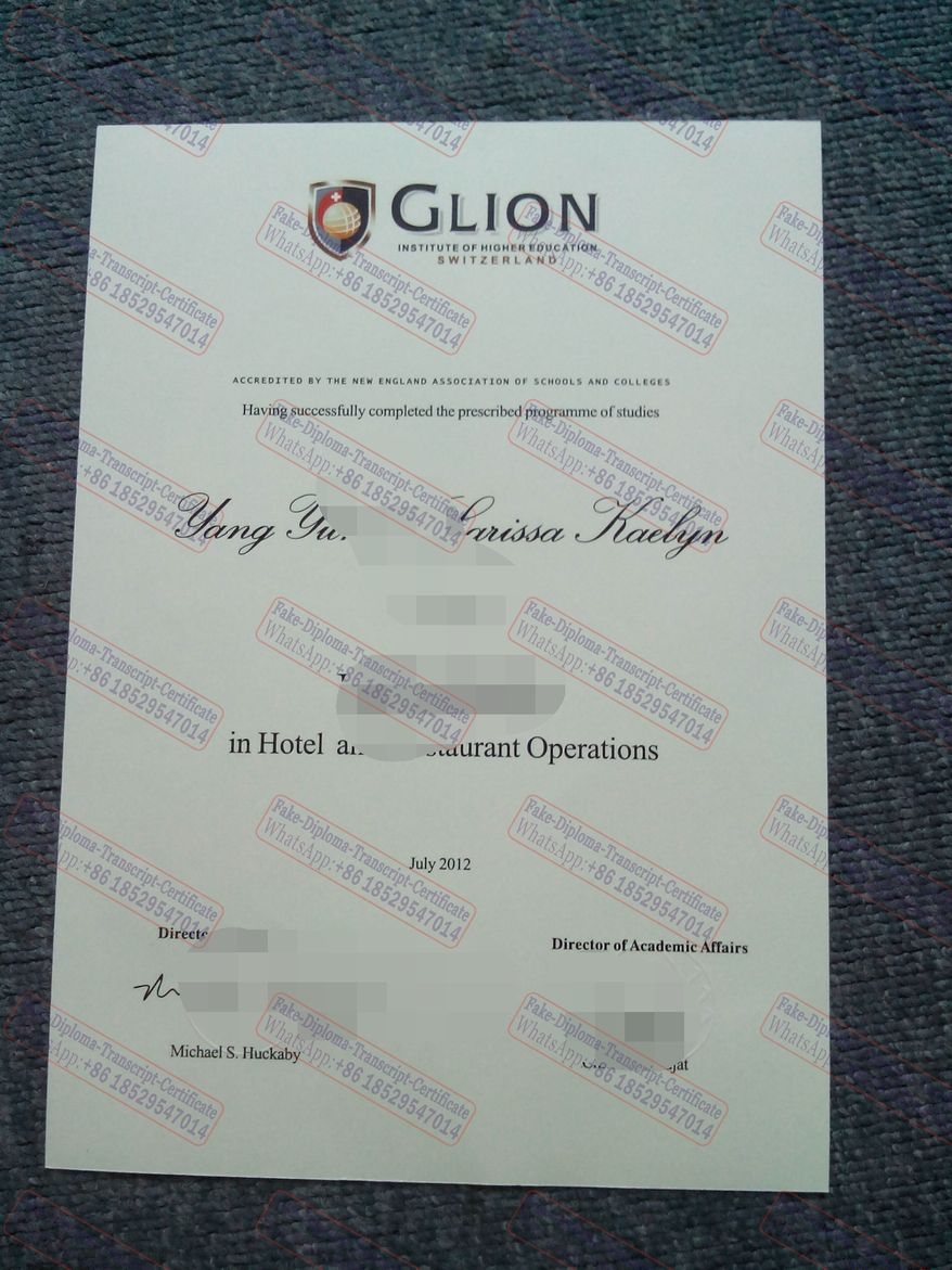 How Buy Fake Glion Institute of Higher Education Certificate