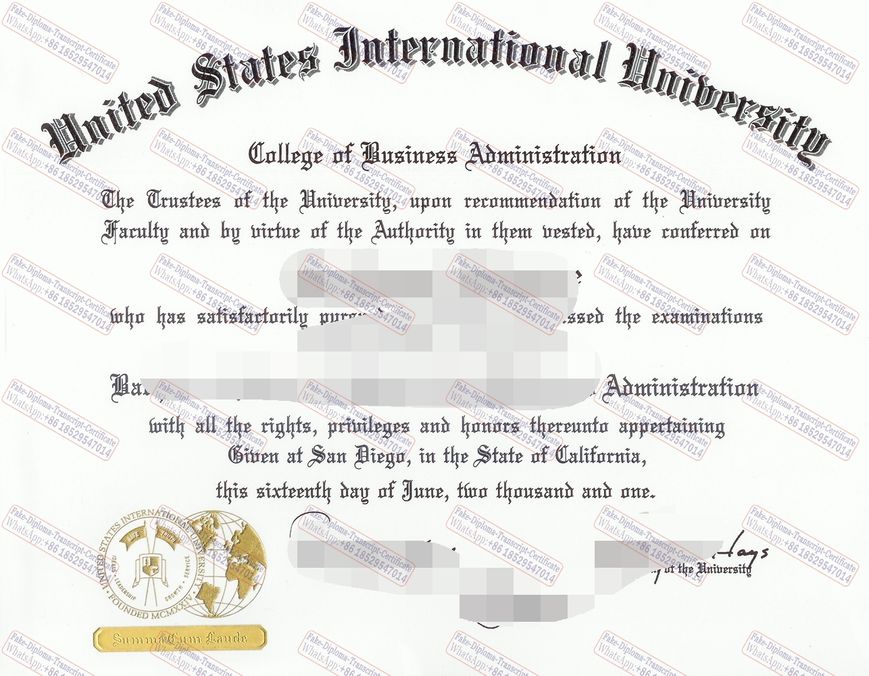 How Buy Fake United States International University Certificate