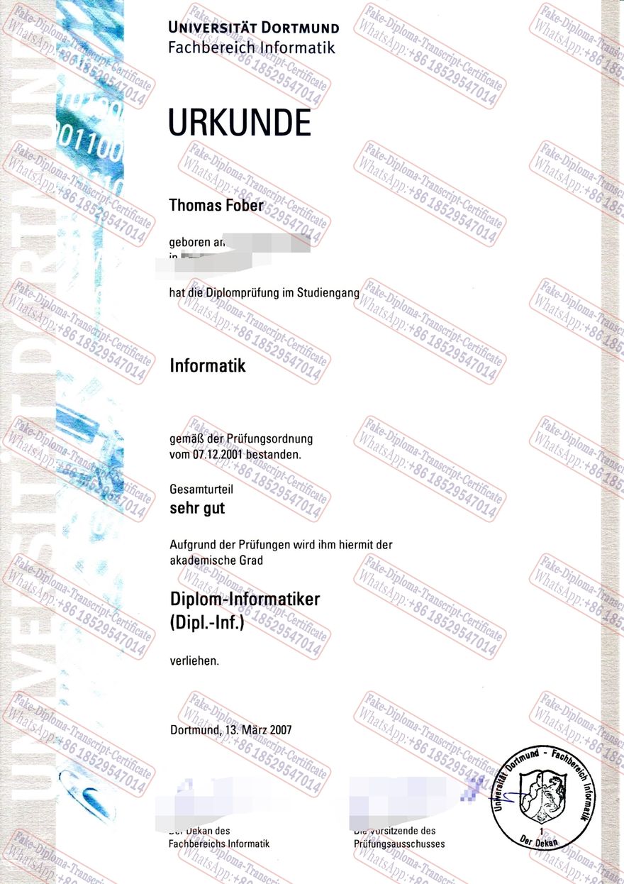 How Buy Fake Universitat Dortmund Certificate