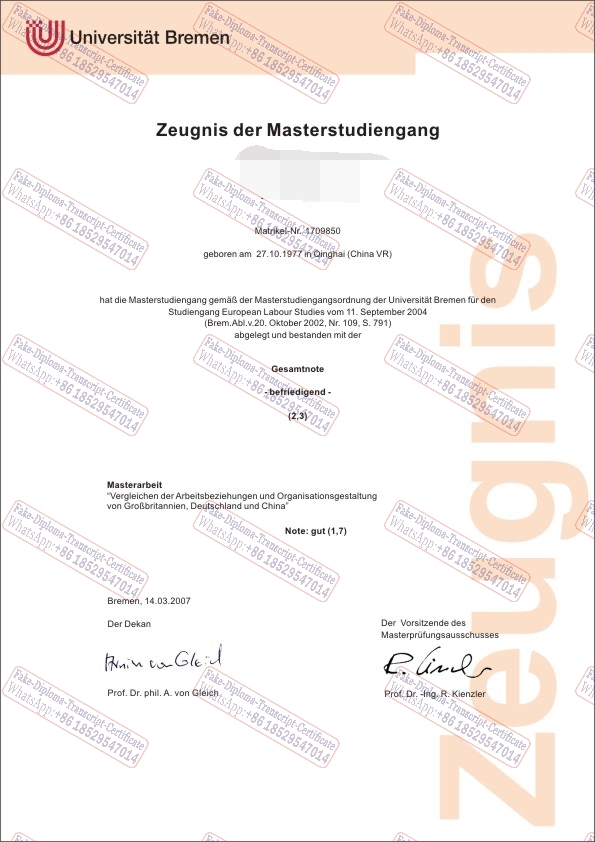 How Buy Fake University of Bremen Degree