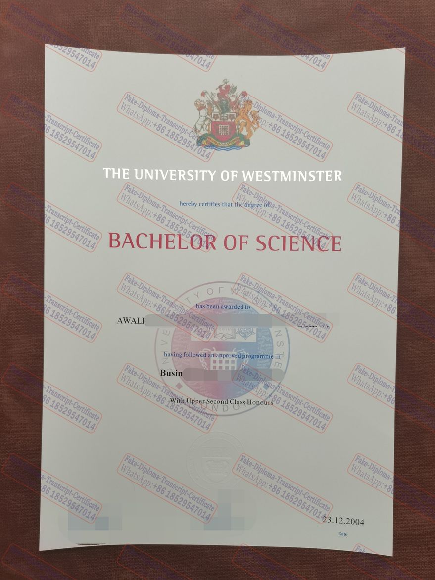 How Buy Fake University of Westminster Certificate