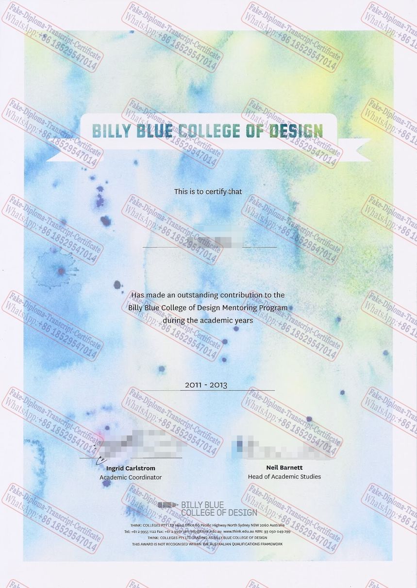 How to buy fake Billy Blue College of Design Diploma