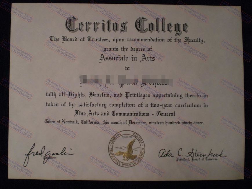 How to buy fake Fake Cerritos College Diploma Degree