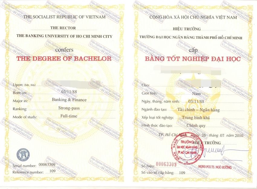 How to buy fake Ho Chi Minh City Banking University Diploma