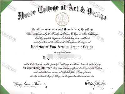 How to buy fake Moore College of Art and Design Certificate