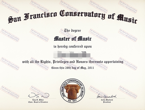 How to buy fake San Francisco Conservatory of Music Diploma