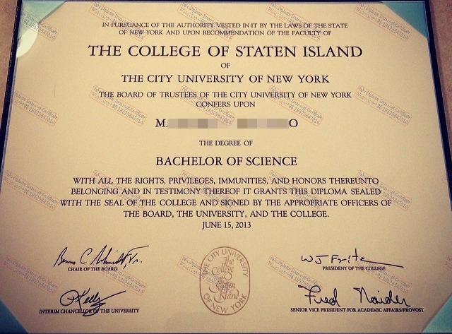 How to create fake CUNY College of Staten Island Certificate