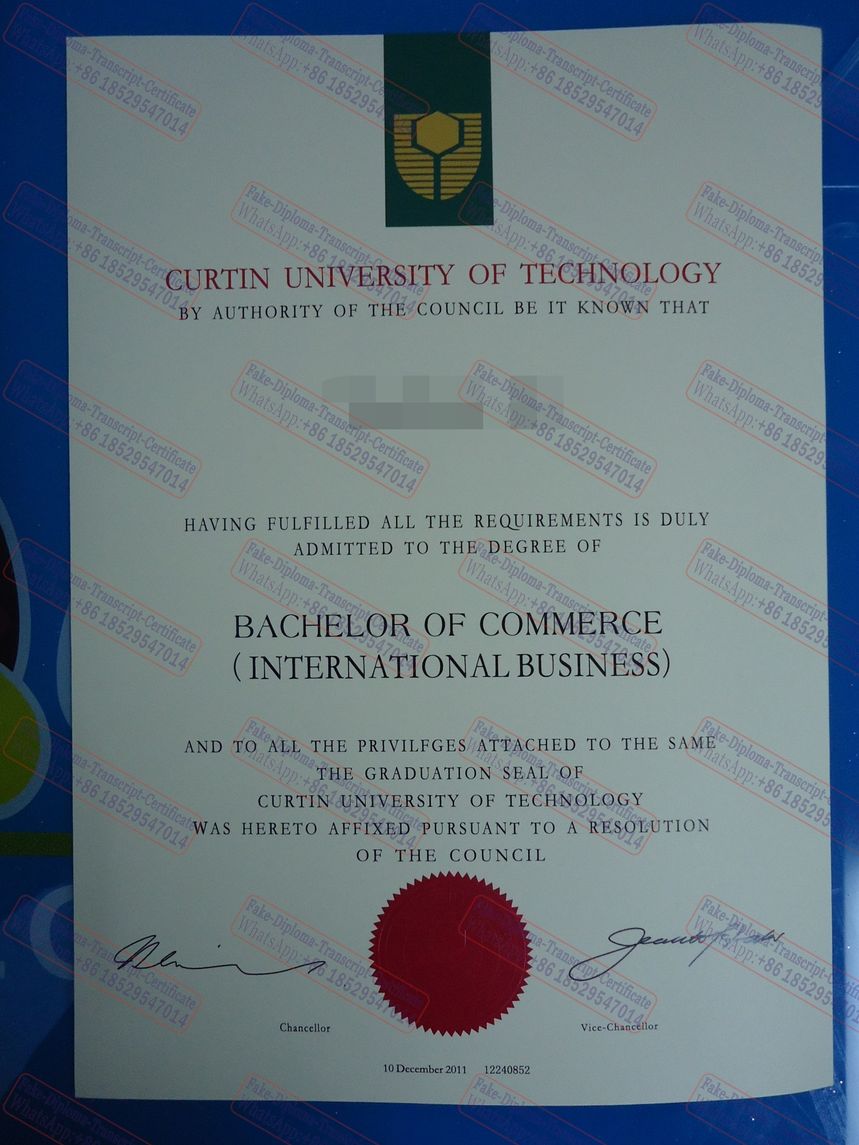 How to create fake Curtin University of Technology Certificate