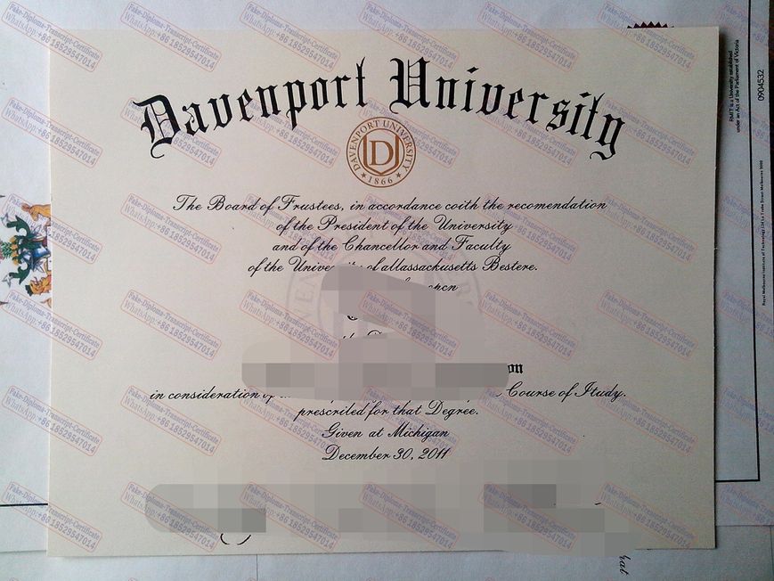 How to create fake Davenport University Certificate