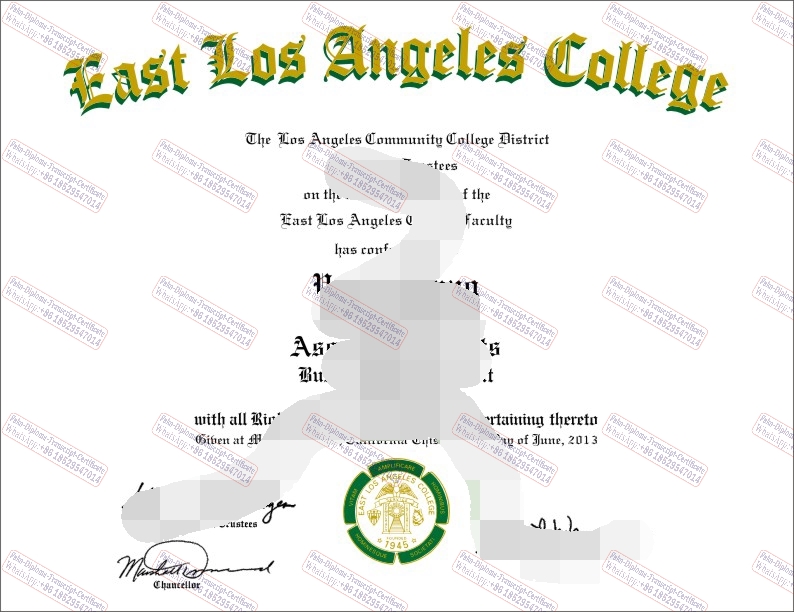 How to create fake East Los Angeles College Diploma