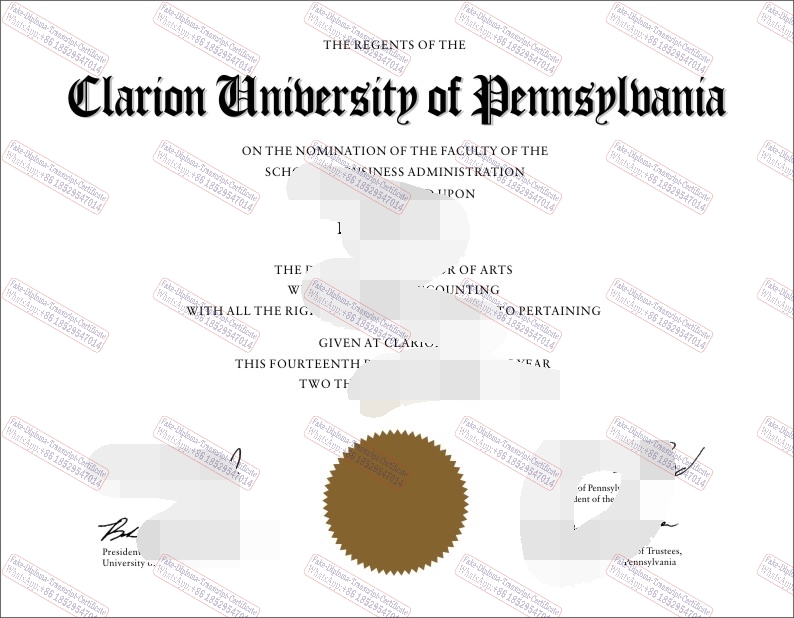 How to create fake Fake Clarion University of Pennsylvania Diploma Certificate