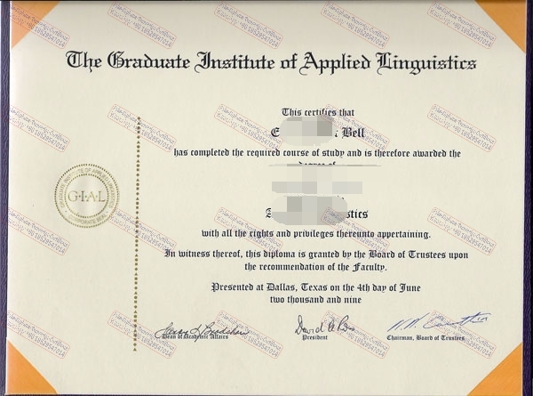 How to create fake Graduate Institute of Applied Linguistics Certificate