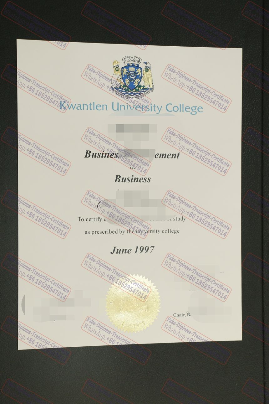 How to create fake Kwantlen University College Certificate