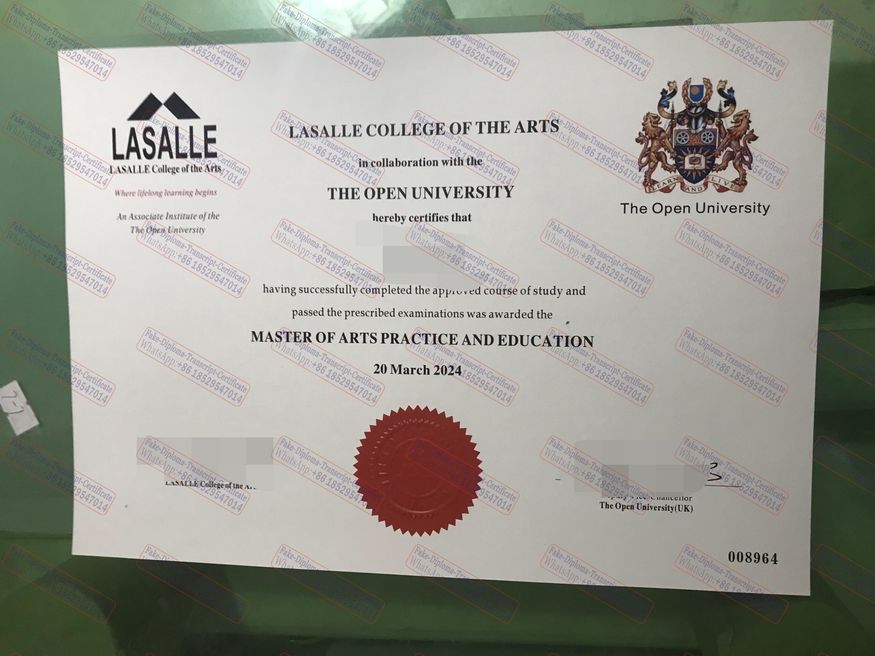 How to create fake LASALLE College of the Arts Certificate