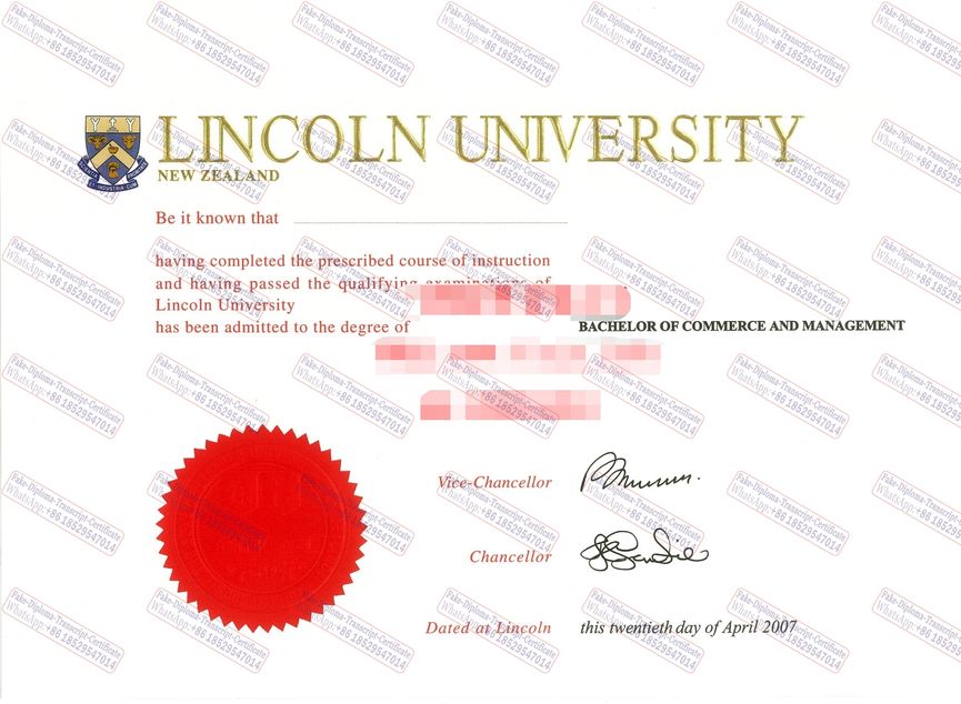 How to create fake Lincoln University, New Zealand Degree