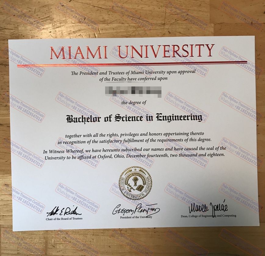 How to create fake Miami University Diploma