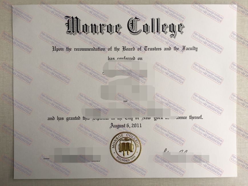 How to create fake Monroe College Certificate